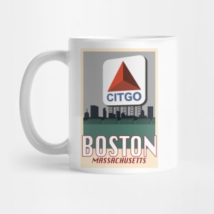 Boston Travel Poster 2 Mug